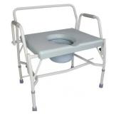500 lb Capacity Drop-Arm Commode, Grey