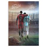 fhzang Messi Ronaldo Poster Canvas 12x18