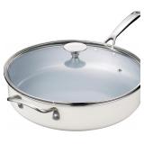 Nonstick Saut  Pan with Lid 5 Qt Cookware