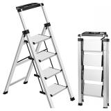 $108 XinSunho 4 Step Ladder, Anti-Slip, 330lbs