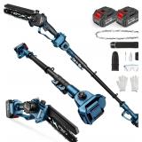 GEVEELIFE 2-in-1 Electric Pole Saw w/ 2x4.0Ah