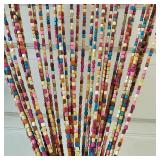 FlavorThings Rainbow Beaded Curtain 36x79 in