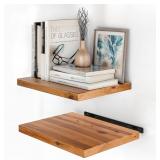 BATODA 16x12 Acacia Floating Shelves