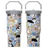 Corgi Design 30 OZ Tumbler Cup for Dog Lovers