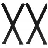 Metal Table Legs 28' X Type, Adjustable Feet