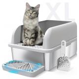 Stainless Steel Cat Litter Box with Lid