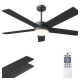 52' Ceiling Fan with Light & Remote Control