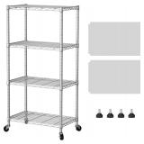 SINGAYE 4-Shelf Wire Shelves Silver