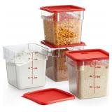 CURTA 4 Pack Food Storage Container 8.0 Qt