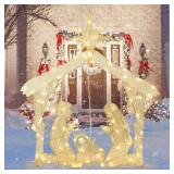 Vipush 4.1FT Pre-Lit Holy Family Outdoor D cor