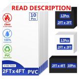 $140 PVC Drop Ceiling Tiles 2x4, White, 10-Pack