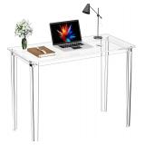 $157 Acrylic Desk: Clear Modern Writing Table