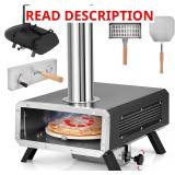 Giantex Pizza Oven Outdoor - 360  Stone, Peel