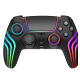 3PK Wireless Controller for PS4, RGB, Black