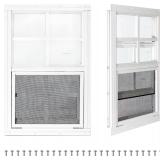 COLORPAPA 2 Pack Shed Windows, 12'x18', White