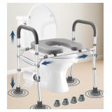 Toilet Seat Riser 500lb with Handles 19 25'
