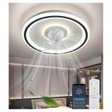 Low Profile 360  Ceiling Fan with Lights