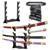 $145 Adust Carbon Steel Zoro Swords 41' Katana Set