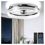 AIKVSXER 20' Ceiling Fan with Light (Black)