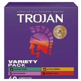 Trojan Variety Pack Latex Condoms, 40 ct