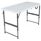 Lifetime Height-Adjustable Folding Table, 4-ft