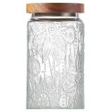 34 oz Vintage Glass Jar with Lid, Airtight