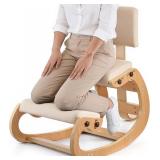 VEVOR Kneeling Chair with Cushion, Wood Frame