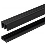 1/4' Sliding Door Track - 48' Black Plastic