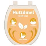 Toilet Seat Round 16.5' Quick Release, Almond