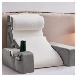 Reading Pillow for Bed: Backrest with Pockets