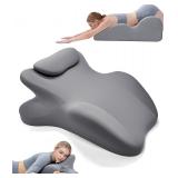 Sweet Spot Pillow: Memory Foam Wedge, Gray