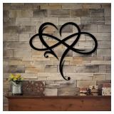 AOOLVY Infinity Heart Wall Decor, Metal Art