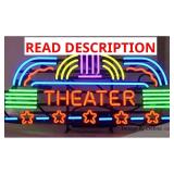 $144 Neon Signs Theater Glass Neon Sign 24x20