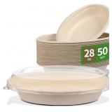 bloomoon 28 oz Oval Disposable Containers (50)