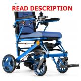 $720 Lightweight Electric Wheelchair 35lb Blue