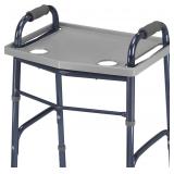 DMI Walker Tray with Cup Holders, Gray