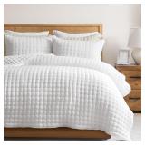 WDCOZY White Cal King Quilt, 116x106