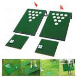 $140 Golf Cornhole Game Set with Mats & Balls
