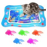 5Pk Cat/Baby Water Mat: 0.7mm PVC, Floating Fish