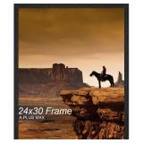 24x30 Black Engineered Wood Picture Frame
