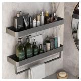 Wall Mounted Bathroom Shelves, 2-Tier Shelf