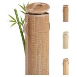 Bamboo Toilet Paper Basket with Lid - 4 Rolls