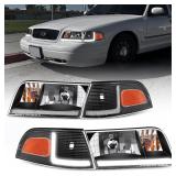 $146 Headlight Assembly LED DRL for Crown Victoria