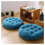 Meditation Floor Pillow Set 2, Sky Blue 22x22