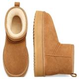 Litfun Suede Platform Boots with Fur Lined