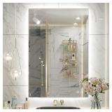 $130 Keonjinn 24x36in Backlit Mirror, LED, CRI90+