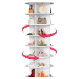 $166 Rotating 7-Tier Shoe Rack Tower, 360