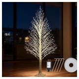 7FT Lighted Birch Christmas Tree, 1000 LEDs