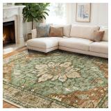 $140 Vacuum-Friendly Area Rug 8x10, Washable