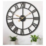 Farmhouse Modern Wall Clock, Silent Numerals
